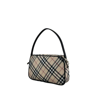BURBERRY Nova Check Shoulder bag Beige Vintage kg336h