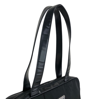 PRADA Triangle Logo Padlock Totebag Black Vintage 5g8nni