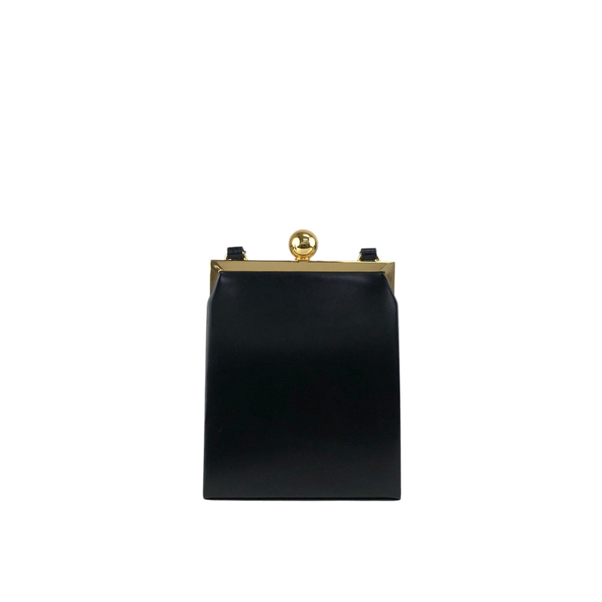 Yves Saint Laurent Metal Clasp Small Shoulder bag Black Vintage 8z366v