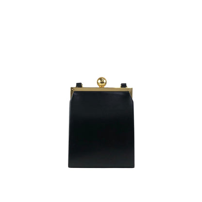 Yves Saint Laurent Metal Clasp Small Shoulder bag Black Vintage 8z366v
