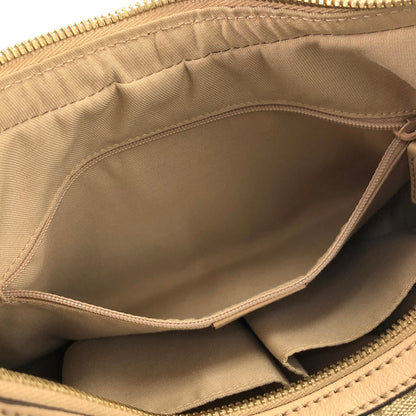 GUCCI GG Pattern Jacquard Leather Shoulder bag Hobobag Beige Vintage y4h8mn