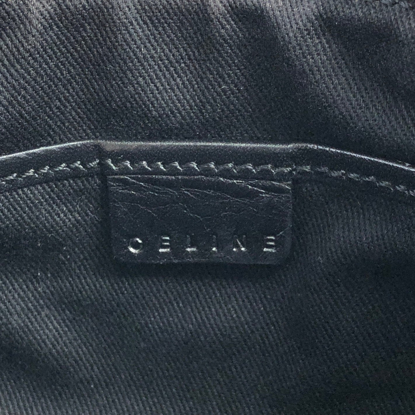 CELINE Macadam Shoulder bag Black Vintage kibhz7