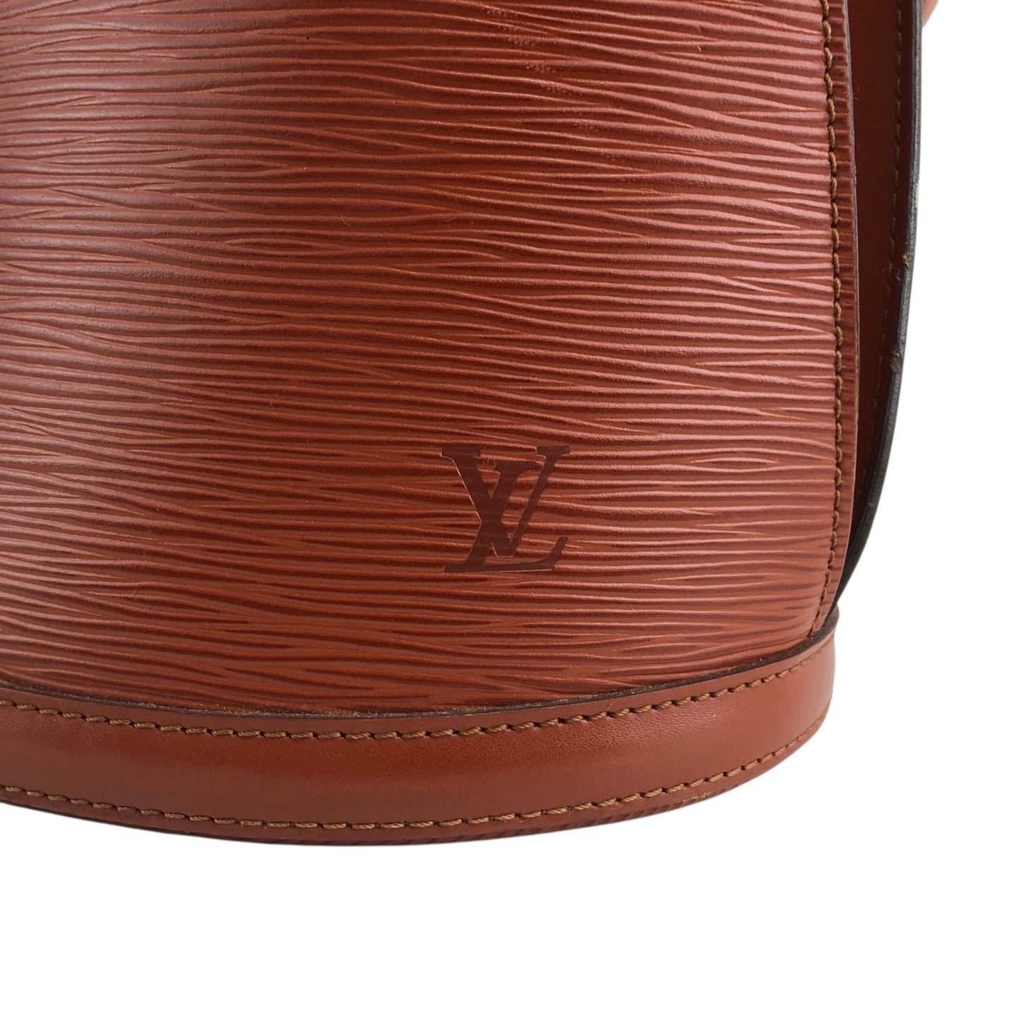 LOUIS VUITTON Epi Turn Lock Shoulder bag Brown Vintage fn4d5c