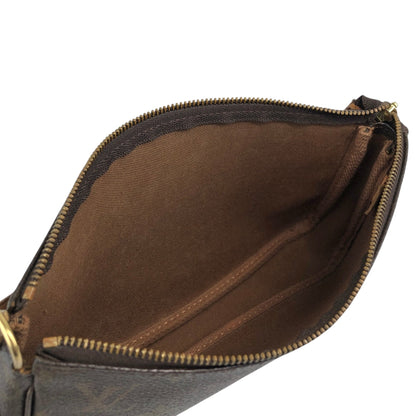 LOUIS VUITTON Monogram Small Handbag Brown Vintage kuv8xs