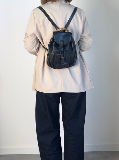 GUCCI Bamboo Backpack Black Vintage tfjt8e