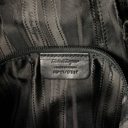 Salvatore Ferragamo Vala Ribbon Shoulder bag Hobobag Black Vintage ayh78w