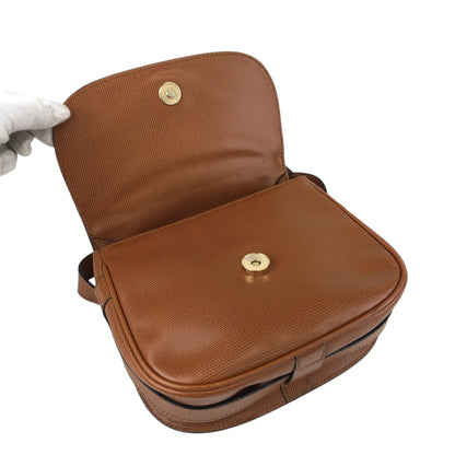 CELINE Circle Logo Shoulder bag Brown Vintage p88a4y