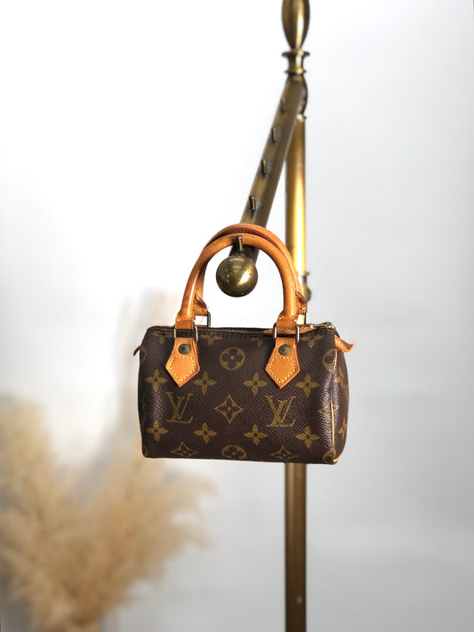 LOUIS VUITTON Monogram Small Handbag Brown M41534 Vintage u7aexk