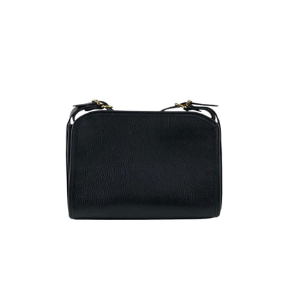 CELINE Logo Crossbody Shoulder bag Black Vintage ux8giy