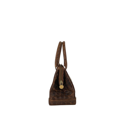 FENDI Logo Two-way Handbag Shoulder bag Beige Vintage apxrfn