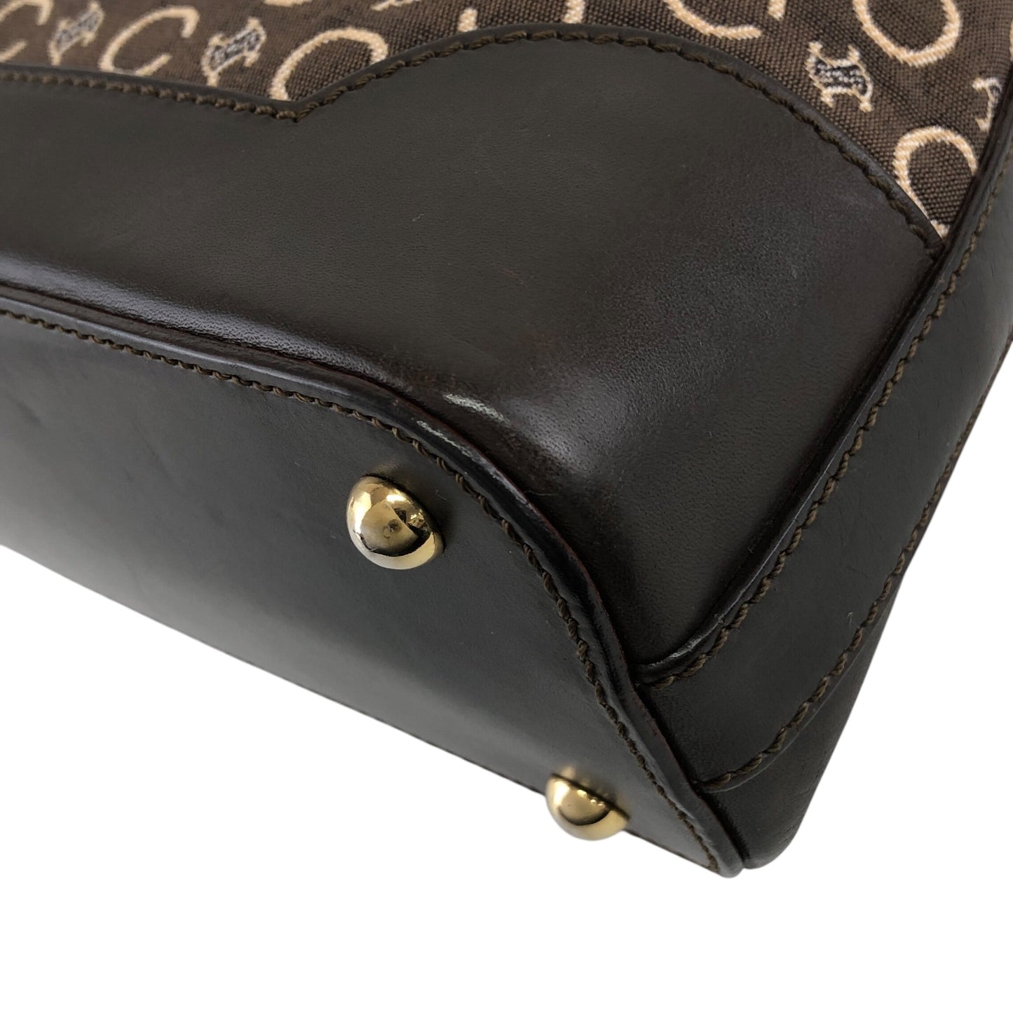 CELINE Macadam Shoulder bag Brown Vintage icsj8m