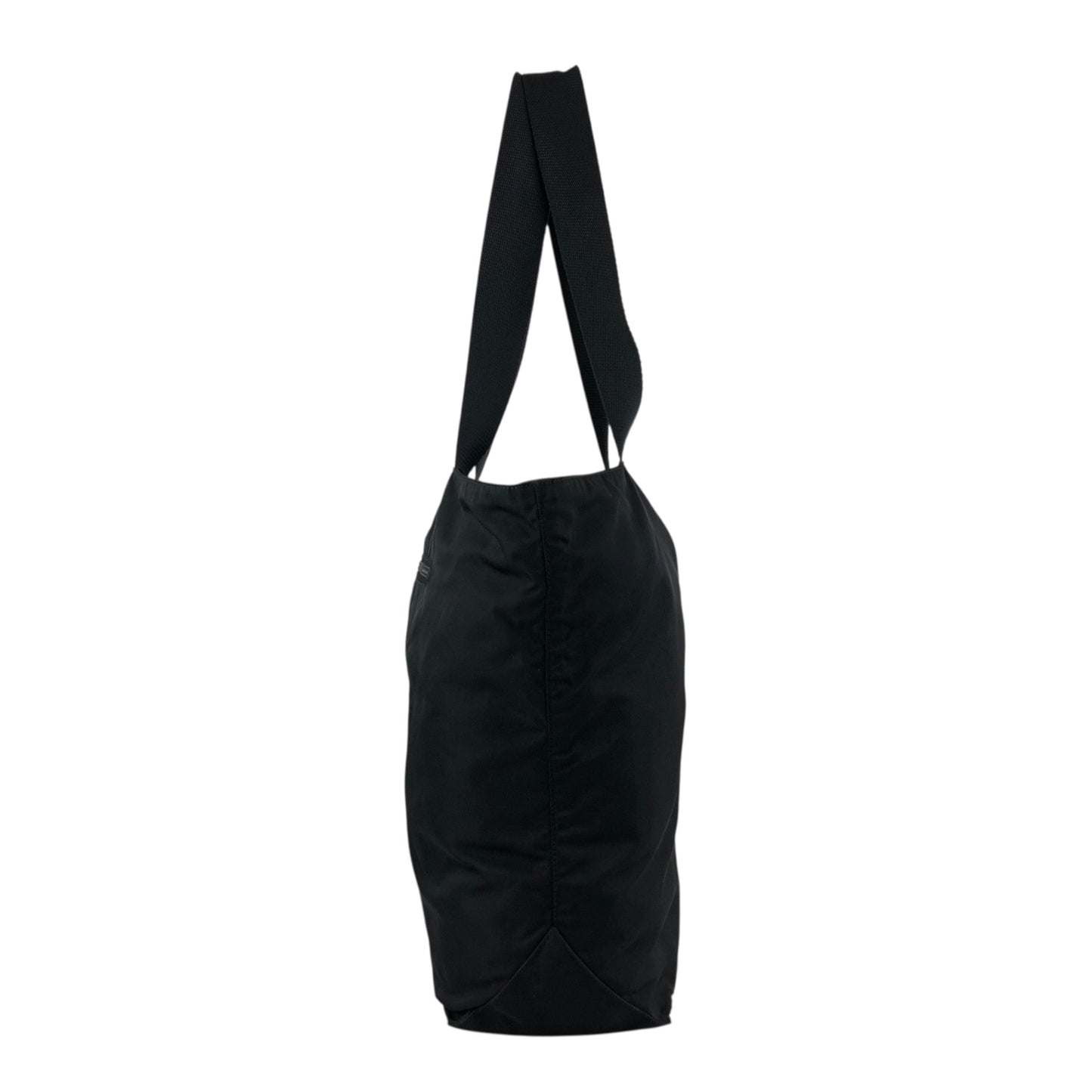 PRADA Tessuto Triangle Logo Totebag Black Vintage s4fket