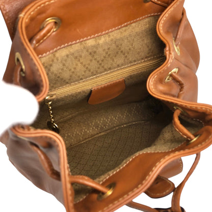 GUCCI Bamboo Front Pocket Backpack Brown Vintage jfzn8g
