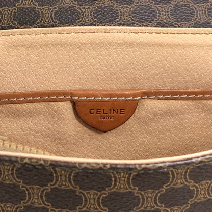 CELINE Macadam Handbag Brown Vintage 5fmrk2
