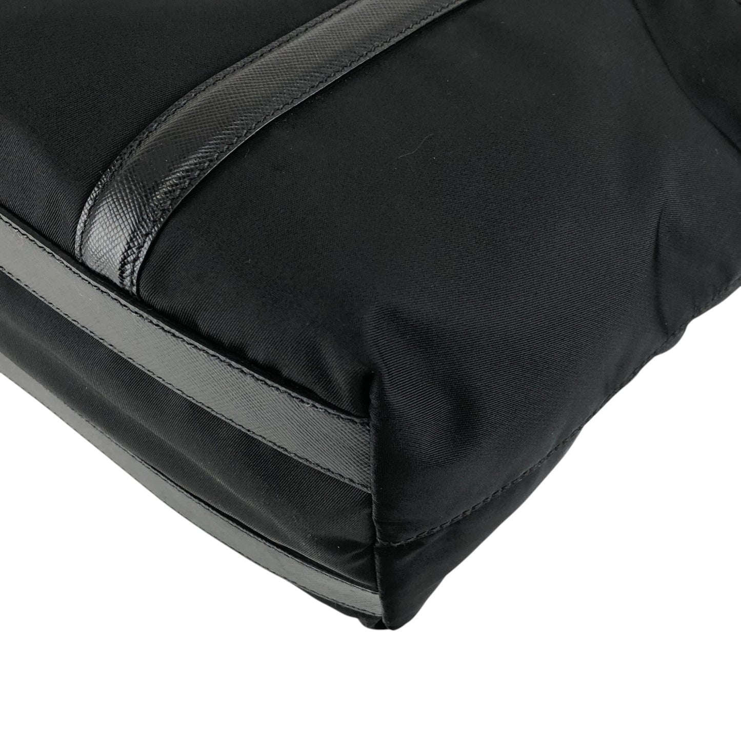 PRADA Tessuto Triangle Logo Totebag Black Vintage tgzvbu