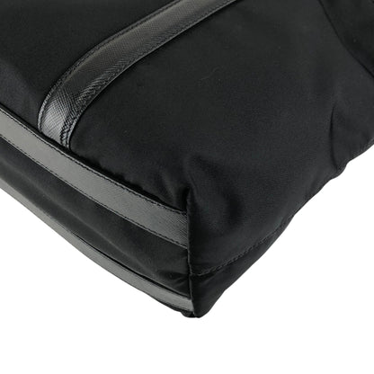 PRADA Tessuto Triangle Logo Totebag Black Vintage tgzvbu