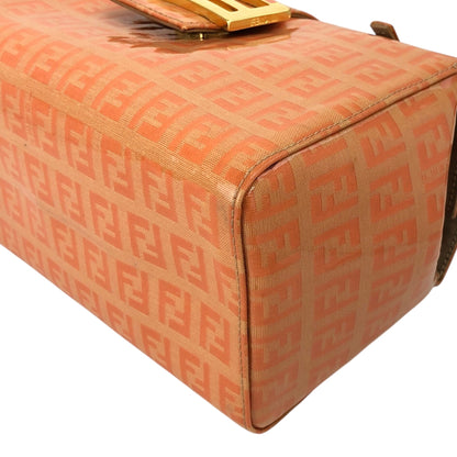 FENDI Zucchino Handbag Orange Vintage snr2vs