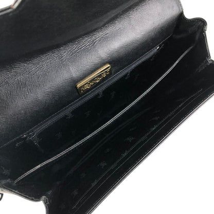 Yves Saint Laurent YSL Logo Shoulder bag Black Vintage kua56p