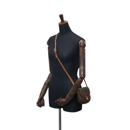 CELINE Macadam Triomphe Shoulder bag Brown Vintage eckras