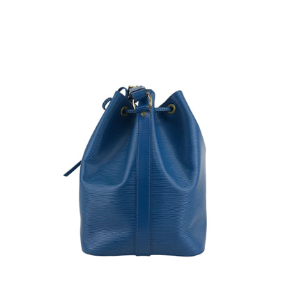 LOUIS VUITTON Epi Drawstring Shoulder bag Blue Vintage ri8yzu