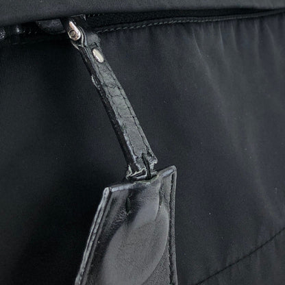 PRADA Tessuto Triangle Logo Two-way Handbag Shoulder bag Black Vintage 4s54ei