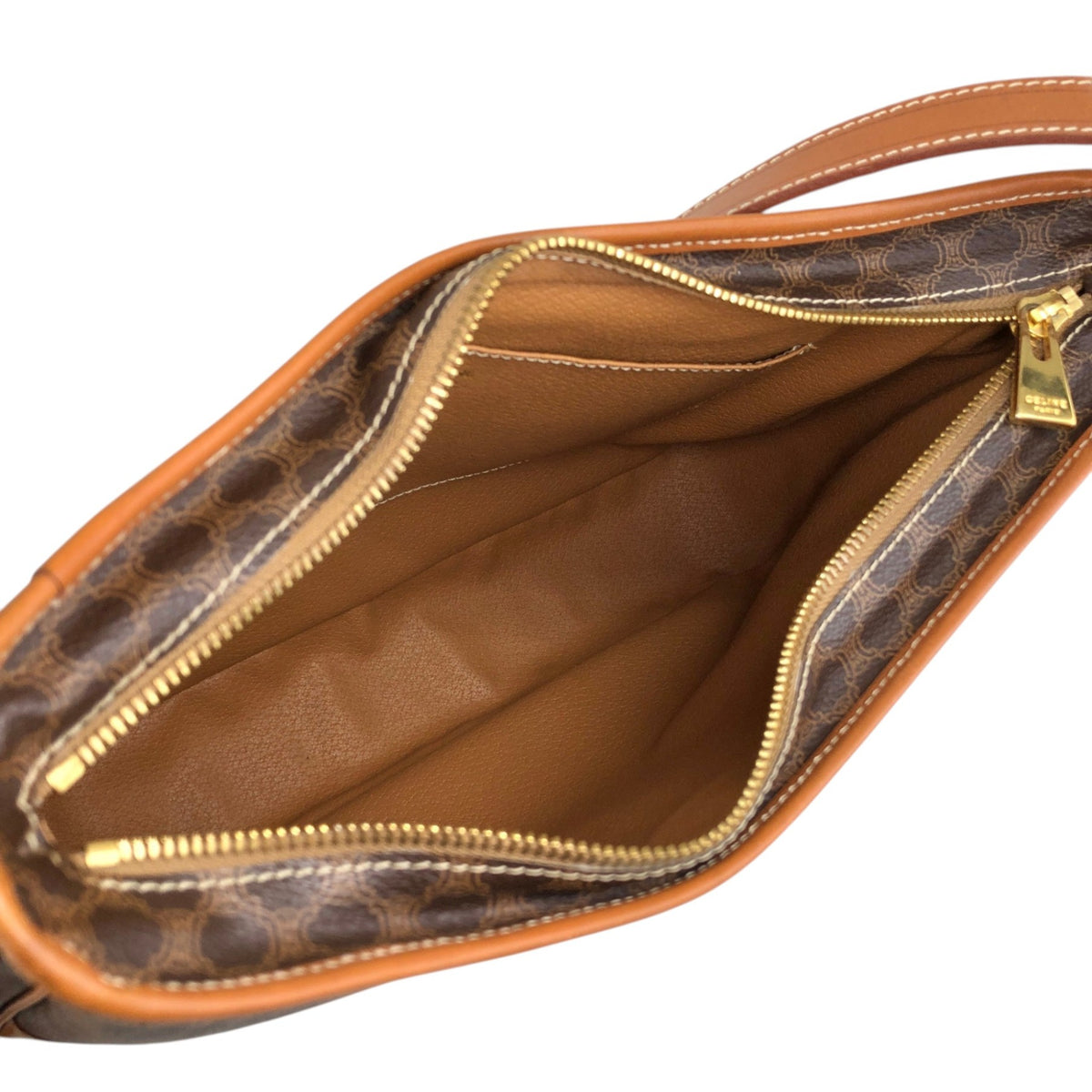 CELINE Macadam Blason Shoulder bag Hobobag Brown Vintage mtbfvr