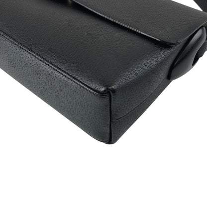 GUCCI Logo Shoulder bag Black Vintage 33amgr