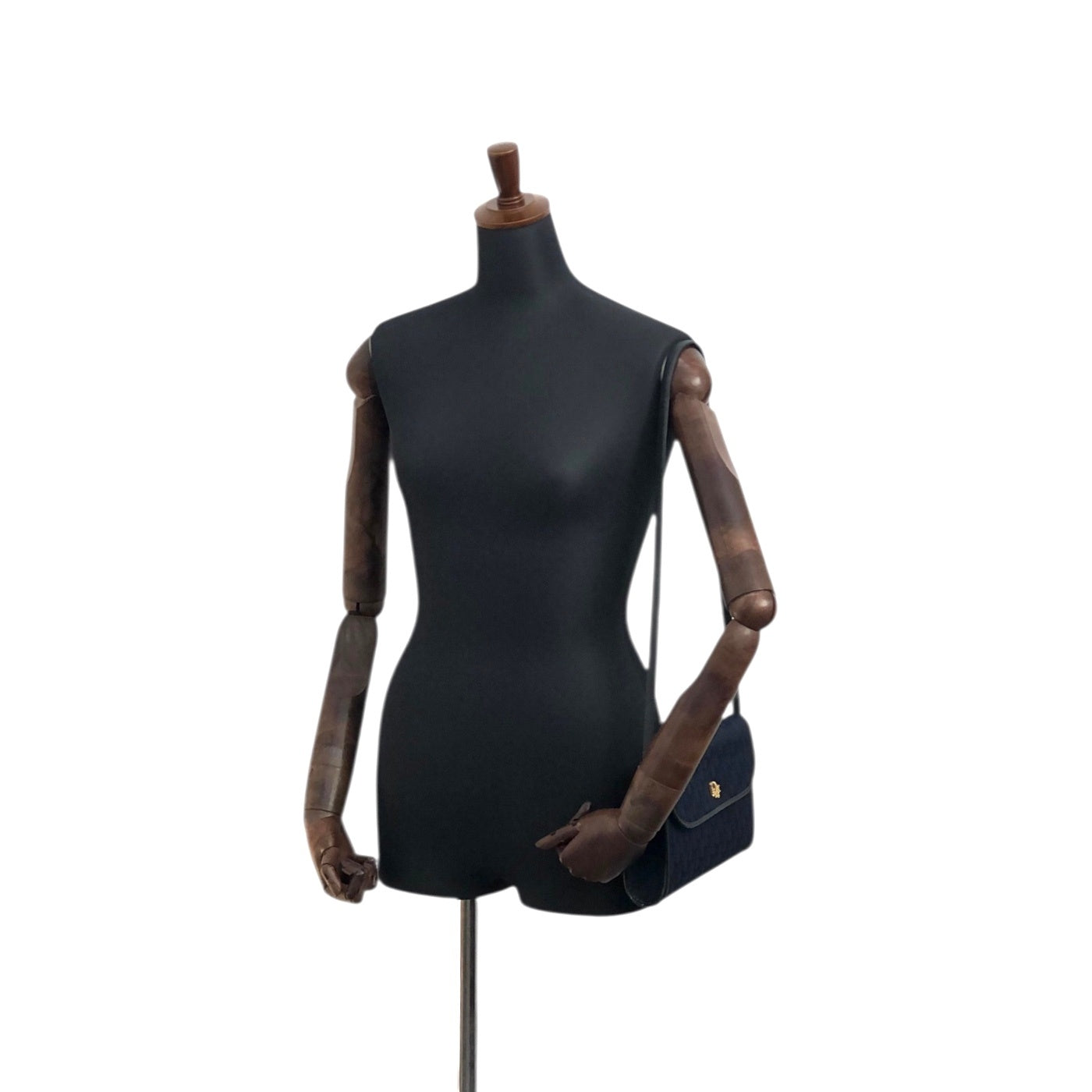 Christian Dior Logo Shoulder bag Navy Vintage f8at4h