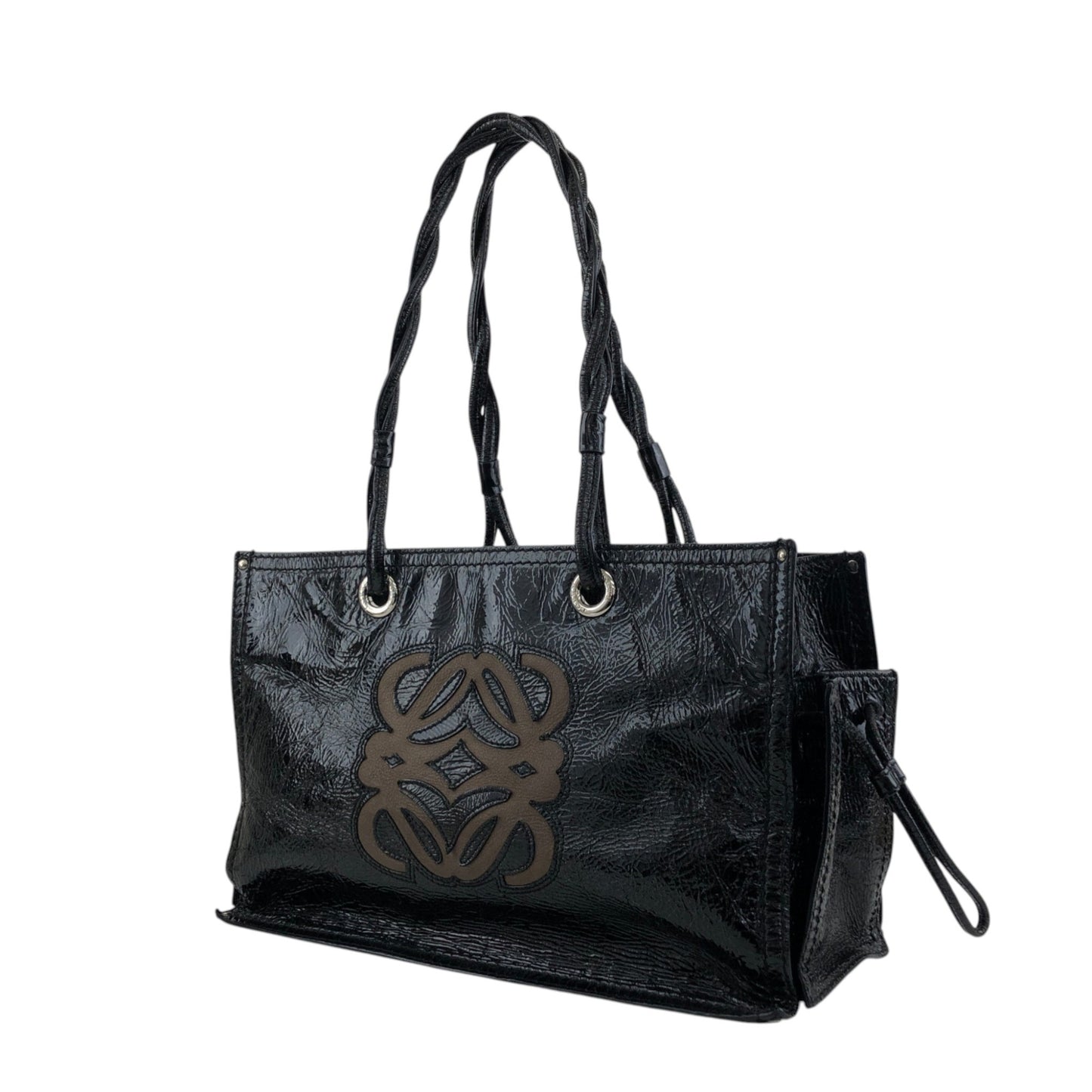 LOEWE Anagram Handbag Totebag Black Vintage n7ecge