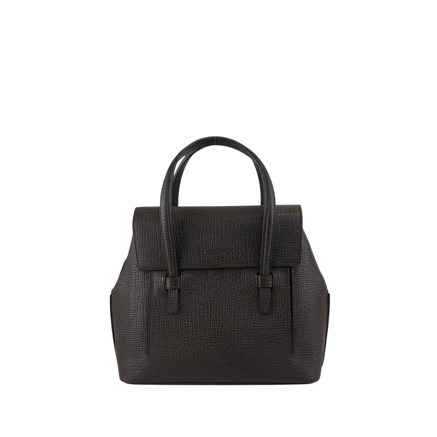 LOEWE Logo Embossed Handbag Brown Vintage xdd6ie