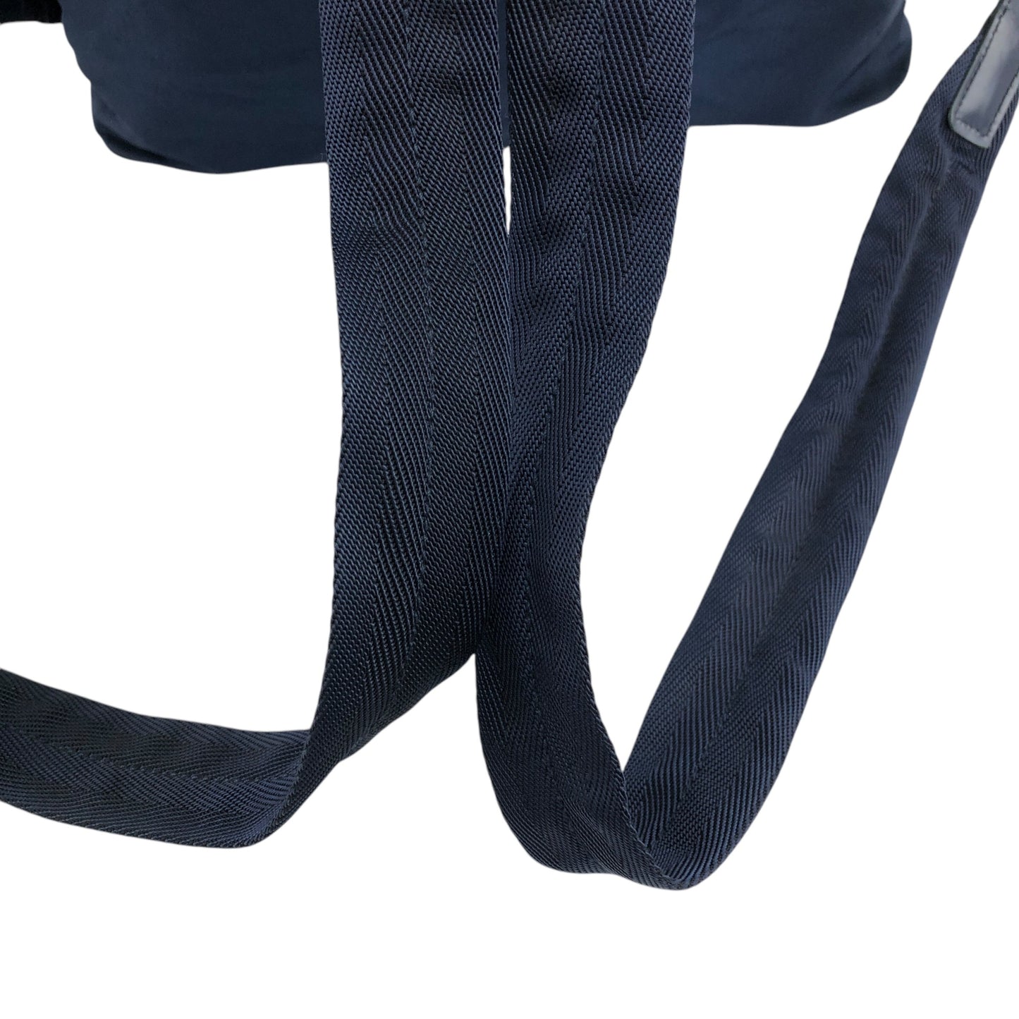 PRADA Triangle Logo Double Pocket Backpack Navy Vintage 7x3s5r