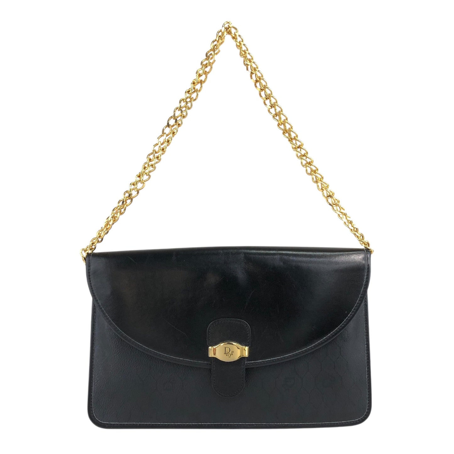 Christian Dior Chain Shoulder bag Black Vintage rvvx2n