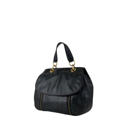 CELINE Two-way Handbag Shoulder bag Black Vintage uezhmr