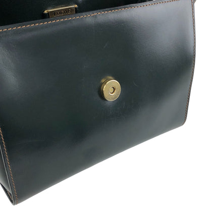 LOEWE Logo Embossed Shoulder bag Dark Green Vintage 583xh5