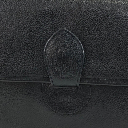 Yves Saint Laurent YSL Logo Shoulder bag Black Vintage 2c23th
