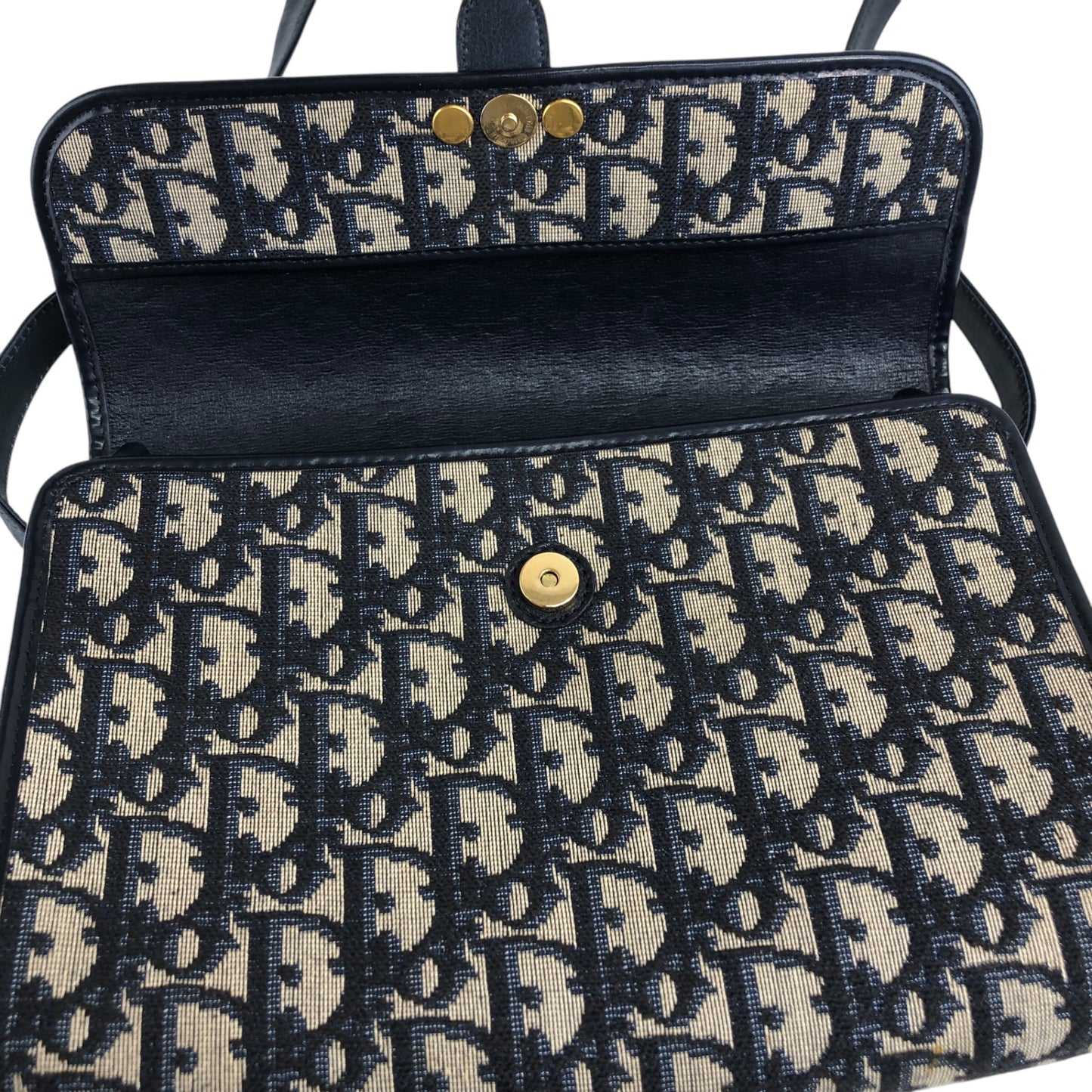 Christian Dior Trotter CD Logo 單肩包 海軍藍 復古 sajty4