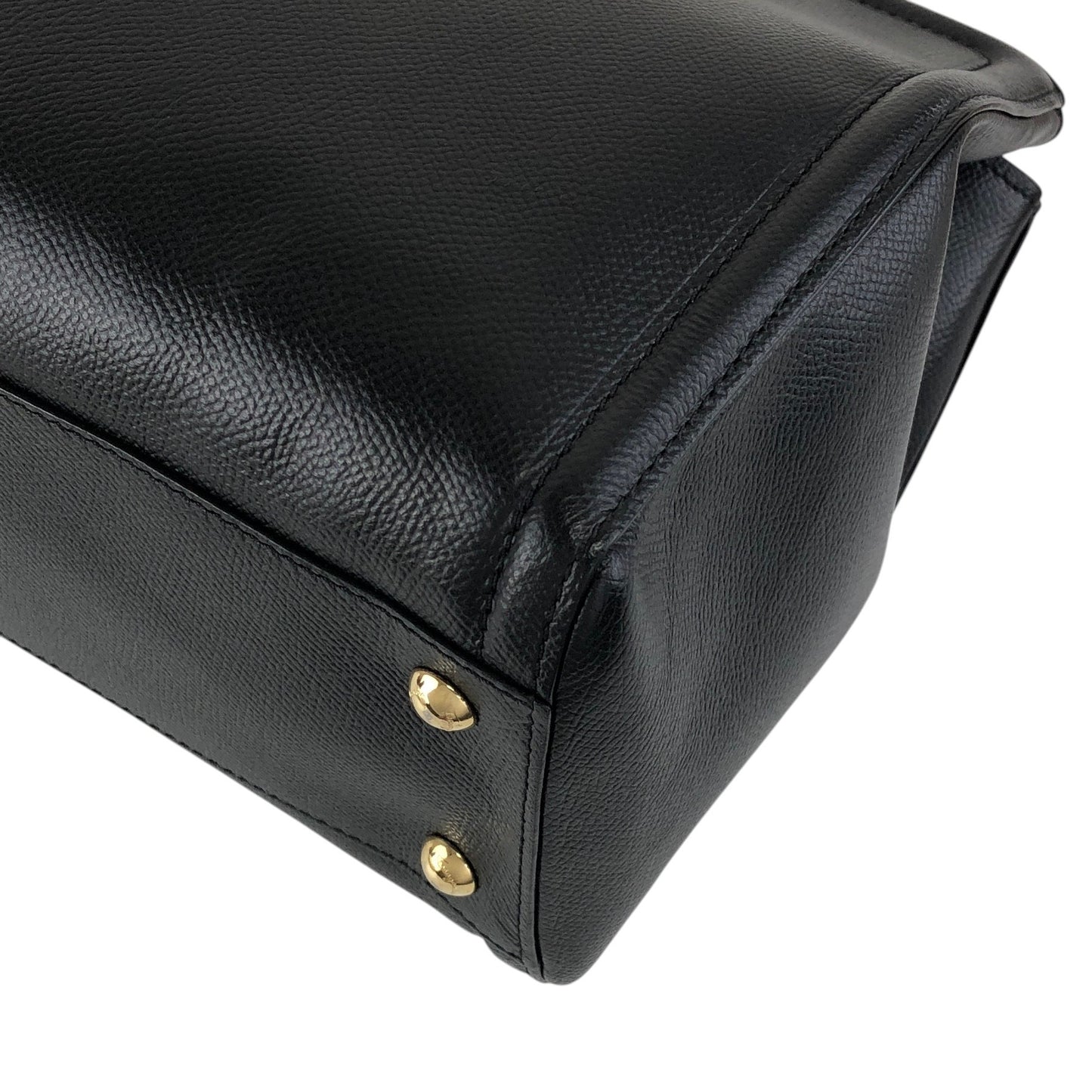 Salvatore Ferragamo Vala Chain Shoulder bag Handbag Black Vintage 3bmif6