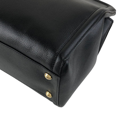 Salvatore Ferragamo Vala Chain Shoulder bag Handbag Black Vintage 3bmif6
