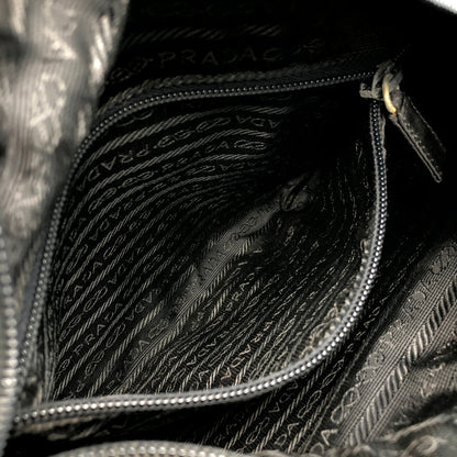 PRADA Tessuto Triangle Logo Totebag Black Vintage wen6ju