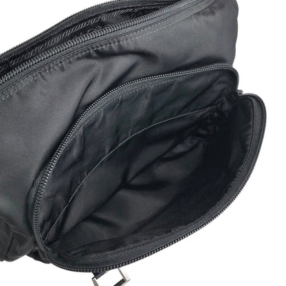 PRADA Triangle Logo Shoulder bag Black Vintage c3szxv