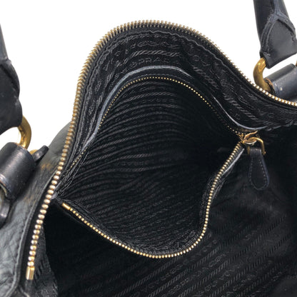 PRADA Logo Two-way Handbag Shoulder bag Black Vintage jrndes
