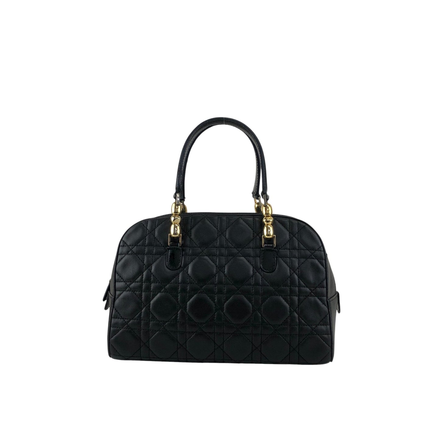 Christian Dior Cannage Small Boston bag Handbag Black Vintage ffmc6u