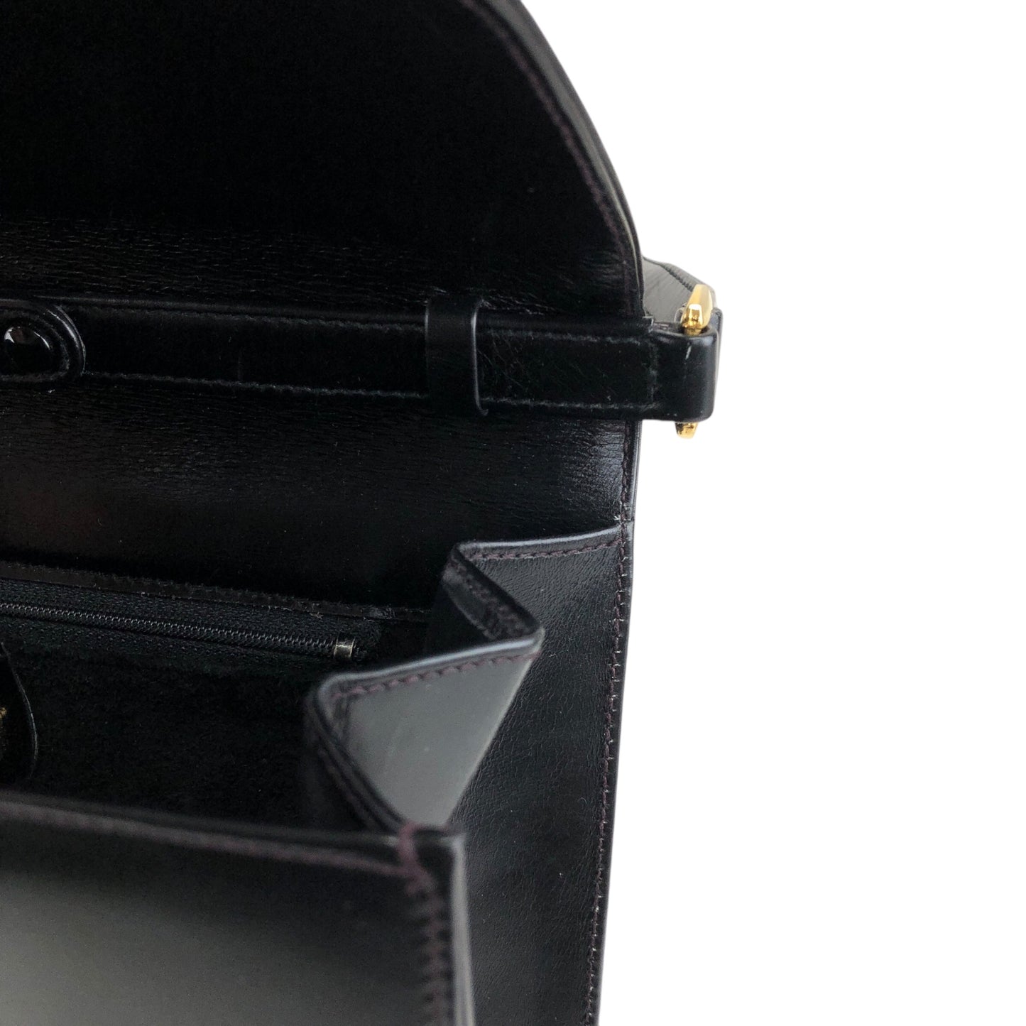 GUCCI GG Logo Shoulder bag Black Vintage ha84zp