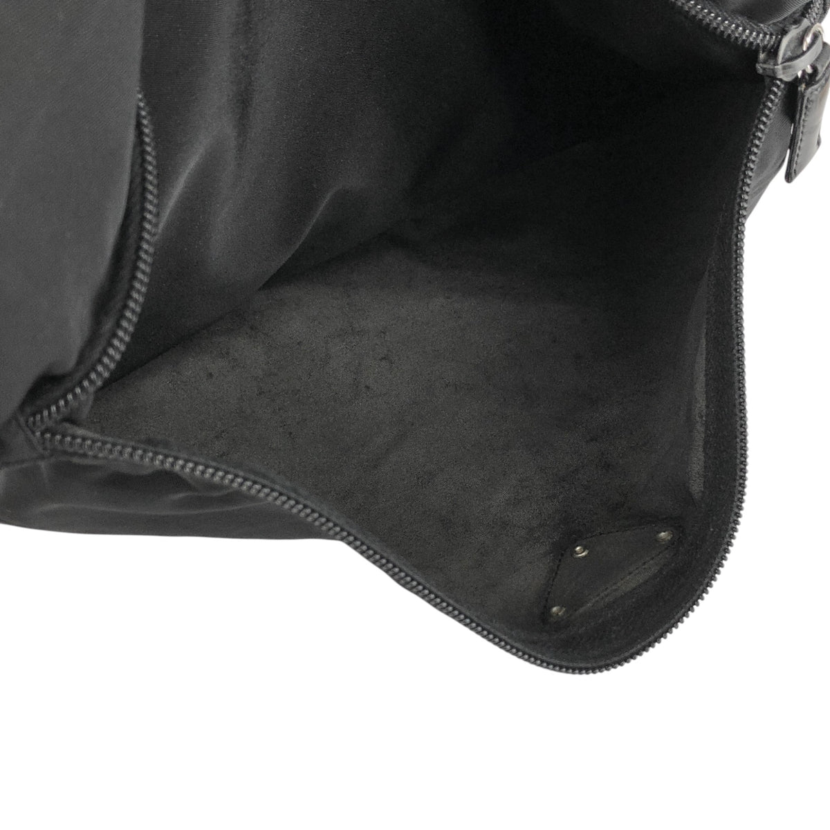 PRADA Tessuto Triangle Logo Totebag Black Vintage hszfkc