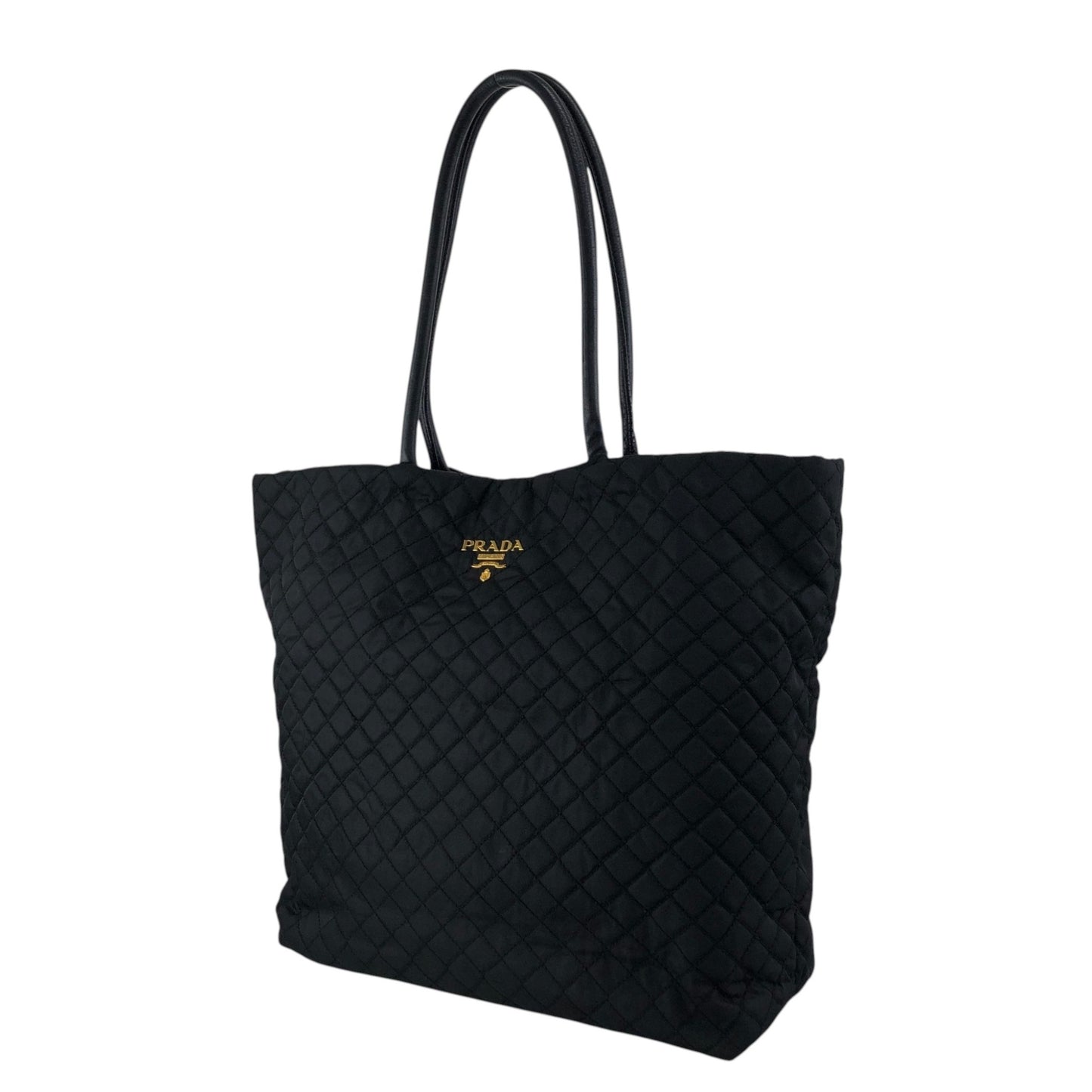 PRADA Logo Totebag Black Vintage 58xguc