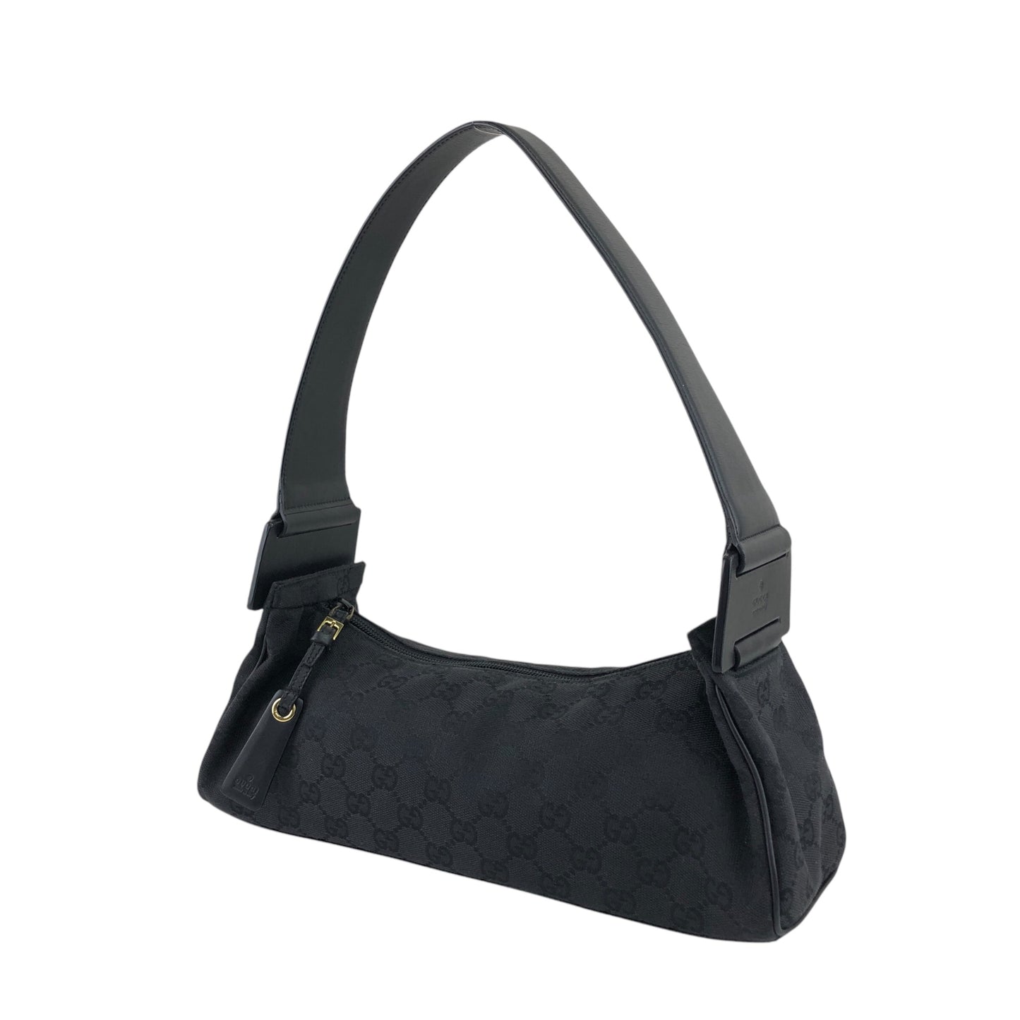 GUCCI GG Canvas Shoulder bag Black Vintage hgsb6r