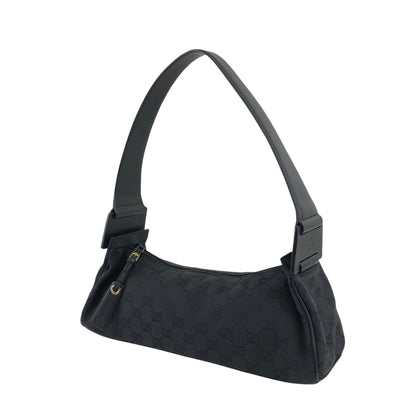 GUCCI GG Canvas Shoulder bag Black Vintage hgsb6r