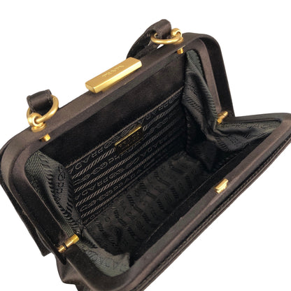 PRADA Metal Closure Shoulder bag Brown Vintage z6hamg