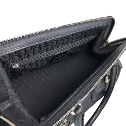 Christian Dior Logo Handbag Black Vintage ntaxds