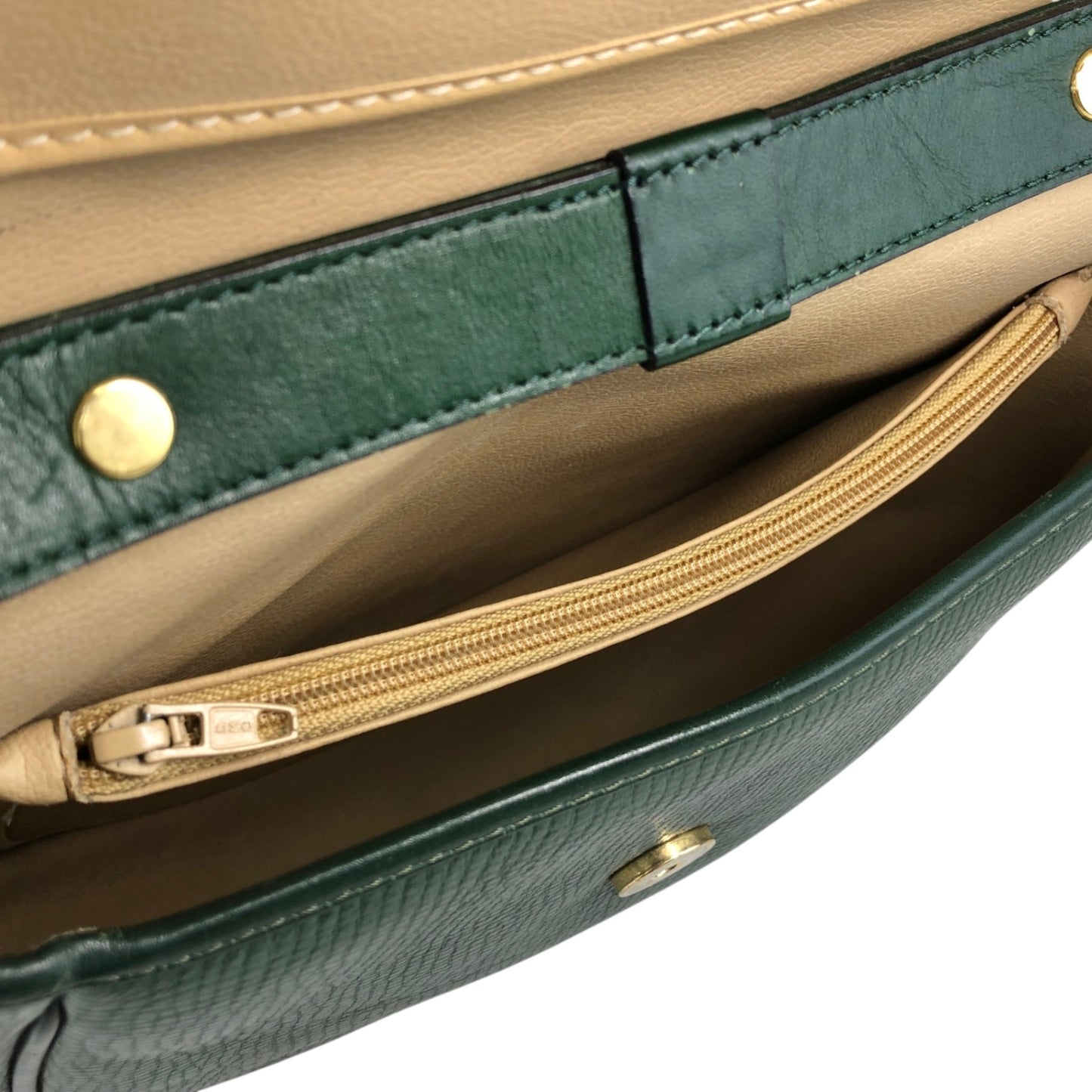 Christian Dior CD Logo Shoulder bag Green Vintage gi6xyr